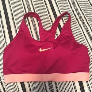 Pink and coral Nike Dri Fit Sports Bra